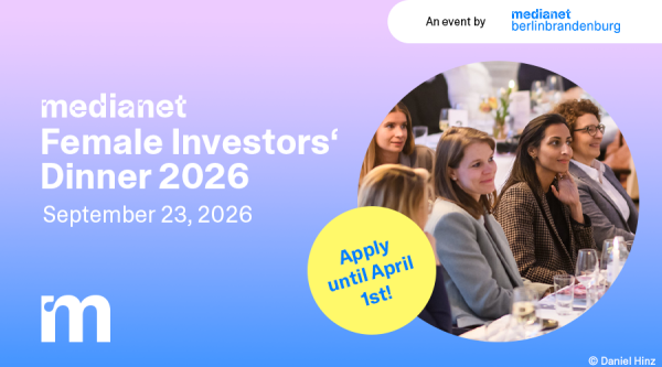Das Bild zeigt die Ankündigung des Female Investors Dinner 2026
